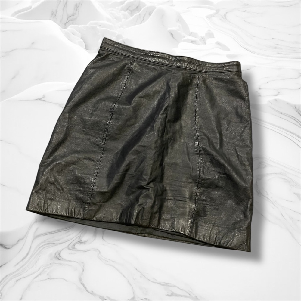 Black Leather mini Skirt